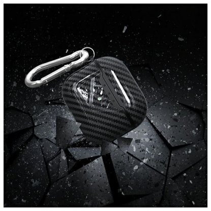 Futrola za slušalice BELINE AirPods Carbon Cover, za APPLE Airpods 4, crna