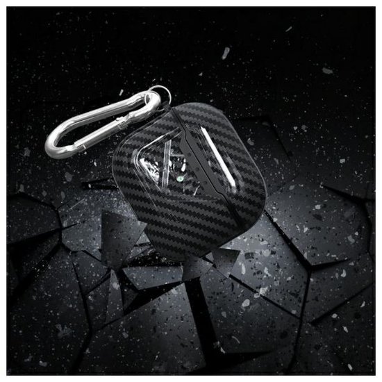 Futrola za slušalice BELINE AirPods Carbon Cover, za APPLE Airpods 4, crna