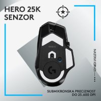 Miš LOGITECH Gaming G502 X, optički, 25600dpi, crni, USB