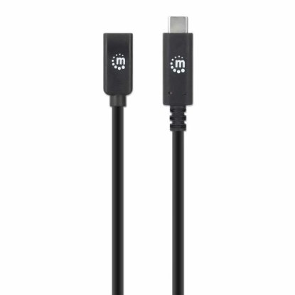 Kabel MANHATTAN, USB 3.2 Gen2, USB-C (M) na USB-C (Ž), 100W, 1.2 DP Alt Mode, produžni, 0.5m