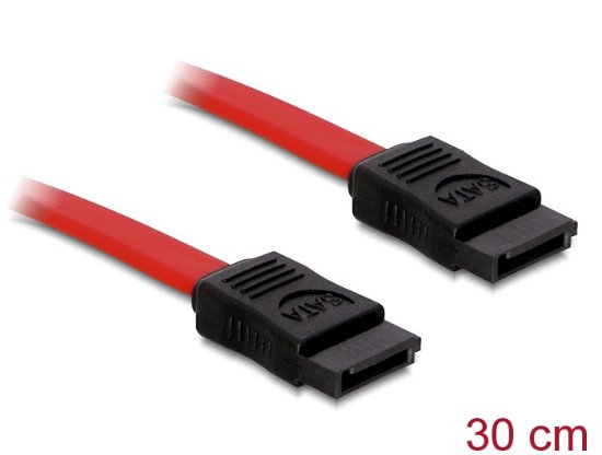 Kabel DELOCK, interni SATA, 30cm, crveni