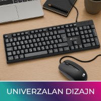 Tipkovnica + miš OCTIO KM101U, crni, USB