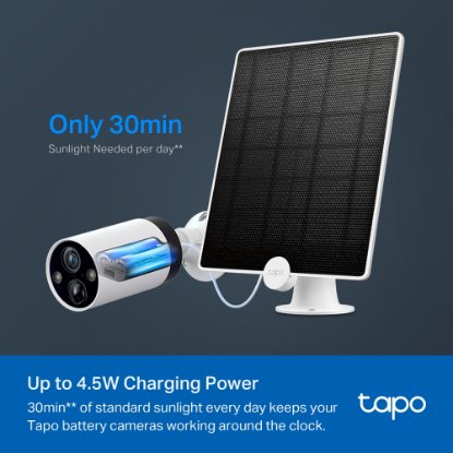 Solarni panel TP-LINK Tapo A200, za Tapo baterijske kamere, 4.5W, IP65, 4m kabel