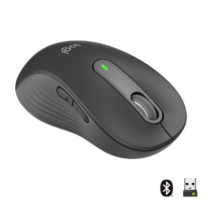 Miš LOGITECH M650 L, za ljevake, bežični, optički, 4000dpi, USB, BT, crni