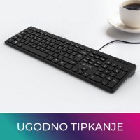 Tipkovnica OCTIO Pro K350U, USB, crna