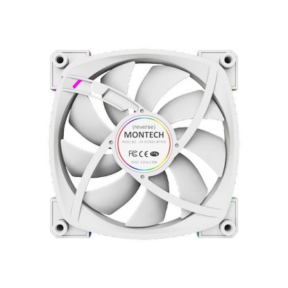 Ventilator MONTECH RX120 PWM, 120mm, 1600 okr/min, RGB, bijeli