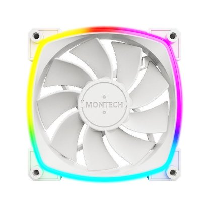Ventilator MONTECH RX120 PWM, 120mm, 1600 okr/min, RGB, bijeli