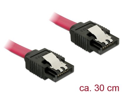 Kabel DELOCK, interni SATA, 6Gb/s, 30cm, crveni