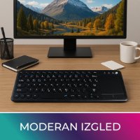 Tipkovnica OCTIO K100WBT, crna, WiFi, bluetooth