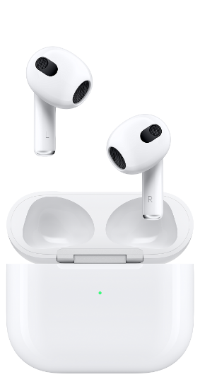 Slušalice APPLE Airpods (3rd generation), kutijica za punjenje, in-ear, mikrofon, bijele