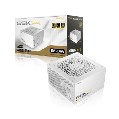 Napajanje 850W, ANTEC GSK850 V2 White EC, ATX 3.1, 120mm vent., 80+ Gold, modularno, bijelo