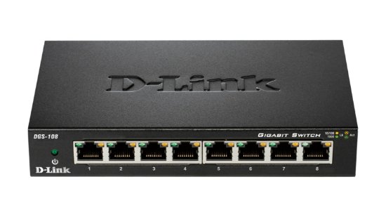 Switch D-LINK DGS-108, Gigabit Switch, 10/100/1000 Mbps, metalno kućište, 8-port