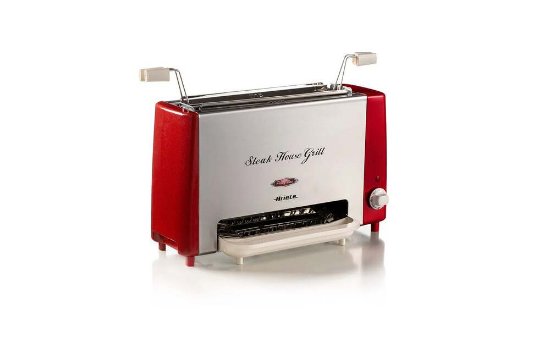 Roštilj električni ARIETE Steak House Grill Mod 730, 1300 W, crveno-bijeli