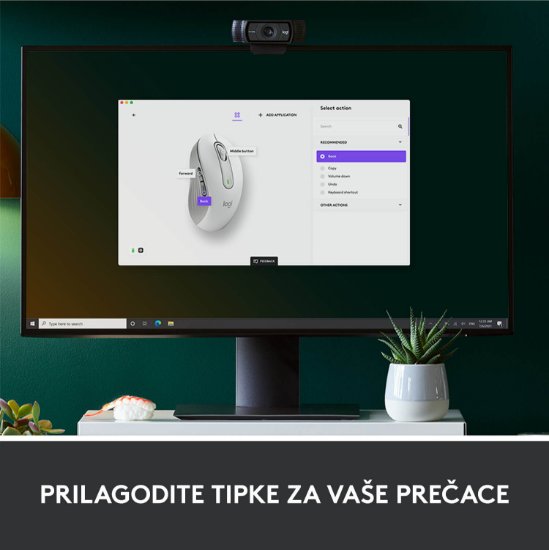 Miš LOGITECH M650, bežični, optički, 4000dpi, USB, BT, bijeli