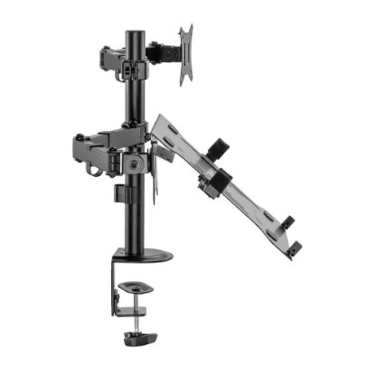 Stalak za monitor i laptop SBOX LCD-LM01-2, stolni, do 32", za 1 monitor, crni