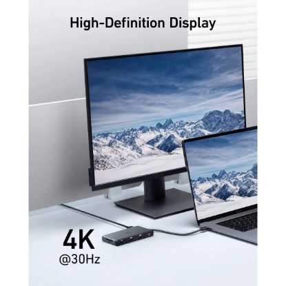 Docking station ANKER 552, USB-C na 3x USB-A, 1x USB-C, 1x RJ45, 1x HDMI 1.4, MicroSD, PD 85W, crni