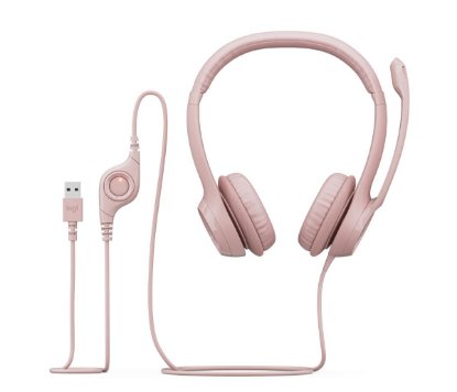 Slušalice LOGITECH H390, USB, roze