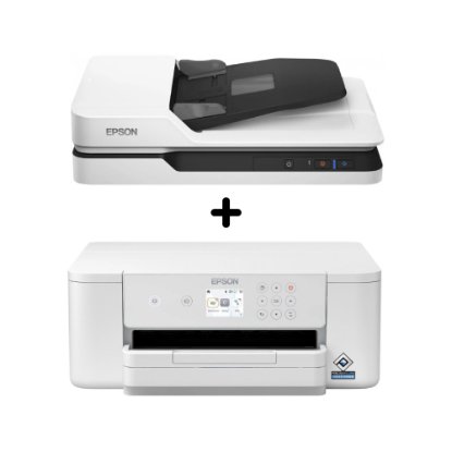 Printer EPSON WorkForce Pro WF-M4119DW, 4800dpi, USB, LAN, WiFi, bijeli + Skener Epson WorkForce DS-1630, 1200dpi, USB 3.0