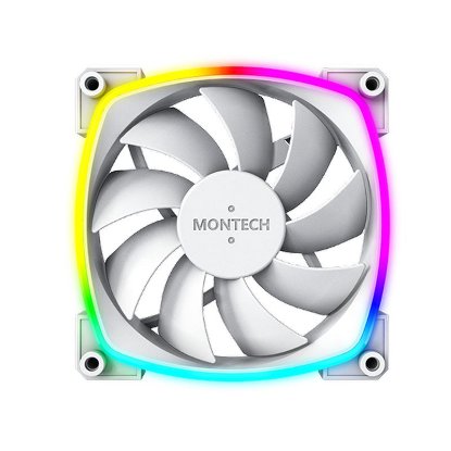 Ventilator MONTECH AX120 PWM, 120mm, 1600 okr/min, RGB, bijeli