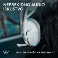 Slušalice LOGITECH Gaming G321, bežične, BT, USB, bijele