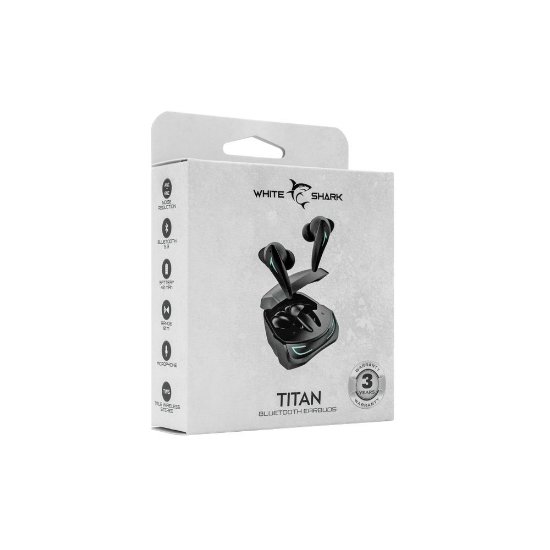 Slušalice WHITE SHARK GEB-TWS96 Titan, in-ear, ANC, bežične, bluetooth, crne