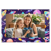 Digitalni okvir za fotografije YIO18A -10.1BL, 10.1" ekran, WiFi, plavi sa motivom svemira