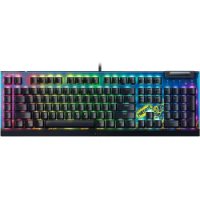 Tipkovnica RAZER BlackWidow V4 X Fortnite Edition, mehanička, Yellow switch, RGB, US Layout, plava, USB