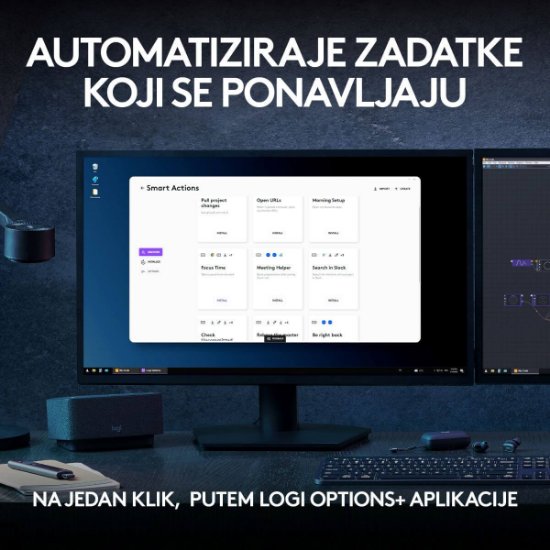 Tipkovnica LOGITECH MX Keys S, bežična, BT, crna