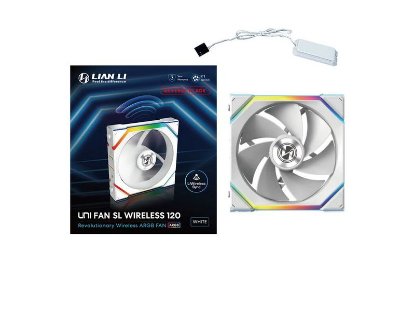 Ventilator LIAN LI UNI FAN SL Wireless Reverse Blade, ARGB, 120mm PWM, bijeli