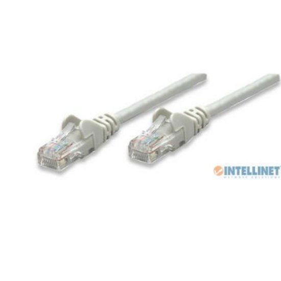 Kabel INTELLINET, patch CAT5e, U/UTP, sivi, 2m