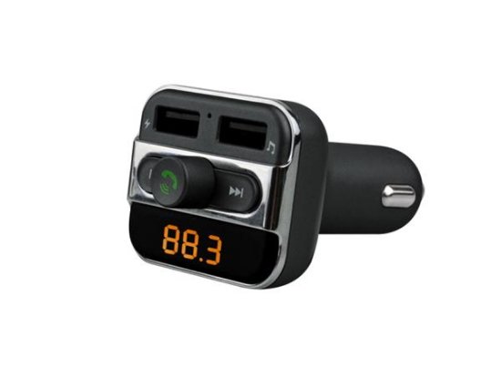 FM transmiter AKAI FMT-20BT, FM transmiter, USB punjač, BT, HandsFree, microSD, 12-24V, crni