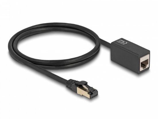 Kabel Delock, patch CAT8.1, S/FTP, produžni, crni, 1m