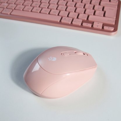 Miš OCTIO M302W, optički, bežični, 1600dpi, rozi