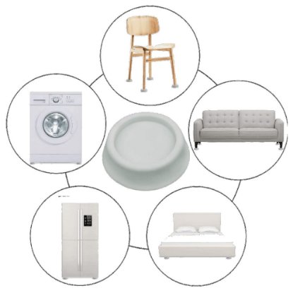 Antivibracijske nožice za perilice rublja SUPERIOR SUPSLG001, set, 4 kom