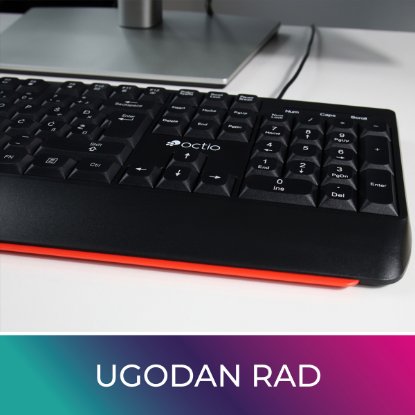 Tipkovnica OCTIO K201U, crna, USB