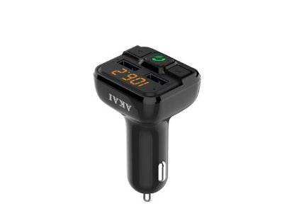 FM transmiter AKAI FMT-20BT, FM transmiter, USB punjač, BT, HandsFree, microSD, 12-24V, crni