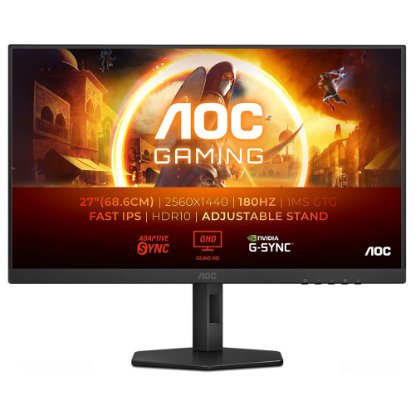 Gaming monitor 27" AOC Q27G4XF, QHD, IPS, 180Hz, 1ms, 300cd/m2, pivot, crni