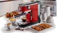 Aparat za kavu ARIETE Moderna 1381/13, NARROW, 1300 W, 15 bara, 1,1 l, crveni