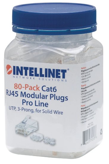 UTP konektor INTELLINET Cat6 RJ45 Modular Pro Line - 80 Kom