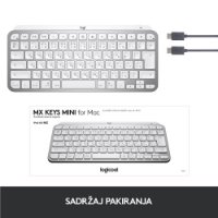 Tipkovnica LOGITECH MX Keys mini za Apple, bežična, BT, srebrna