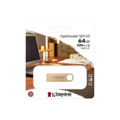Memorija USB 3.0 FLASH DRIVE, 64 GB, KINGSTON DTSE9G3/64GB, zlatna