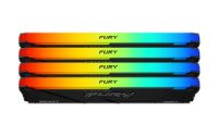 Memorija PC-28800, 128GB, KINGSTON Fury Beast RGB KF436C18BB2AK4/128, DDR4 3600MHz, 4x32GB