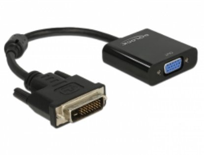 Adapter DELOCK, DVI-D 24+1 (M) na VGA (Ž), crni