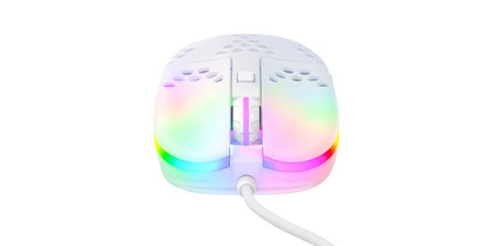 Miš XTRFY MZ1 - ZY'S Rail RGB, optički, 16000dpi, bijeli, USB