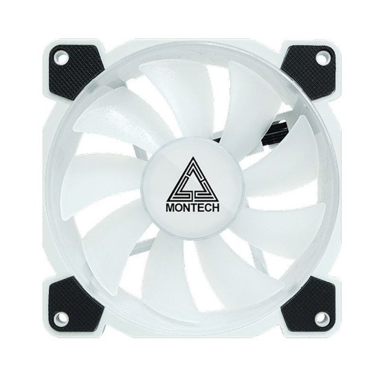 Ventilator MONTECH Z3 Pro ARGB, PWM, 120mm, 1500 okr/min, RGB, kontroler, bijeli, 3 komada