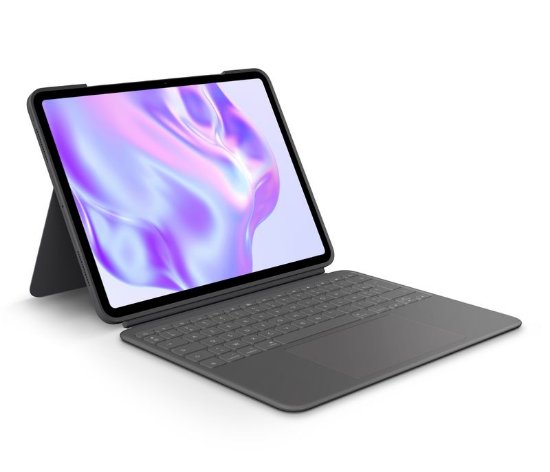 Tipkovnica LOGITECH Combo Touch, bežična, za Apple, iPad Pro 13", siva