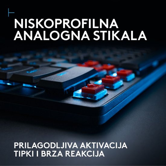 Tipkovnica LOGITECH Gaming G515 Rapid TKL, RGB, mehanička, US Layout, USB, crna