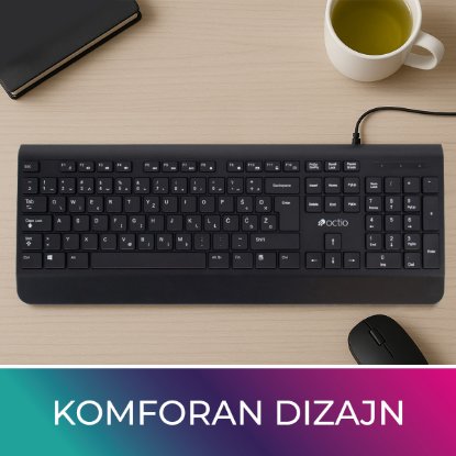 Tipkovnica OCTIO K200U, crna, USB