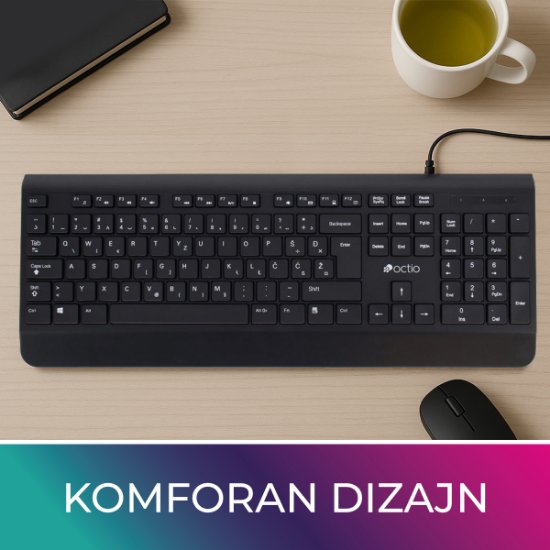 Tipkovnica OCTIO K200U, crna, USB