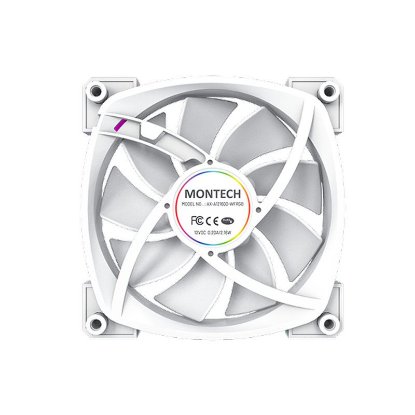 Ventilator MONTECH AX120 PWM, 120mm, 1600 okr/min, RGB, bijeli